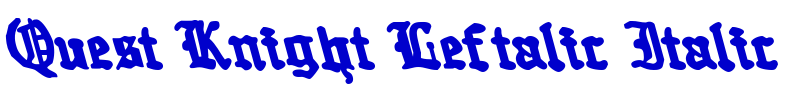 Quest Knight Leftalic Italic fuente